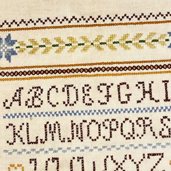 Vintage Columbia Minerva Gutierrez Cross Stitch Alphabet Sampler Unframed 77 - Picture 3 of 16